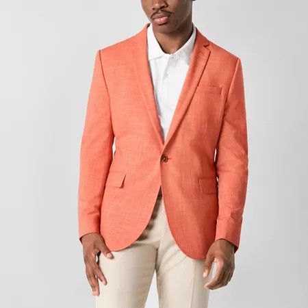 Photo 1 of J. Ferrar Men's Slim Fit Sport Coat, 48 Regular, Orange
