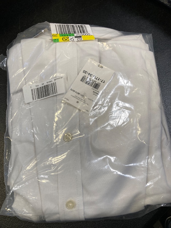 Photo 1 of Stafford Coolmax All Season Oxford Men's Regular Fit Stretch Fabric Wrinkle Free Long Sleeve Dress Shirt (17-17 1/2) (34-35)