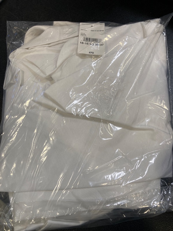 Photo 1 of Stafford Big and Tall Coolmax All Season Oxford Mens Button Down Collar Long Sleeve Stretch Fabric Wrinkle Free Dress Shirt, 18-18.5 36-37, White
