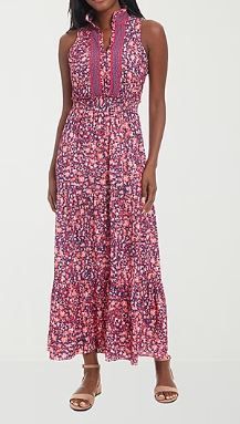 Photo 1 of London Style Women's Sleeveless Floral Maxi Dress - size 6 
