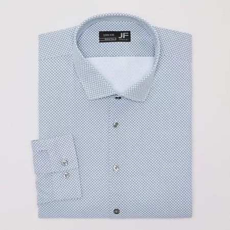 Photo 1 of J. Ferrar Big and Tall Ultra Comfort Men's Regular Fit Long Sleeve Dress Shirt, 4x-large Tall, Blue
