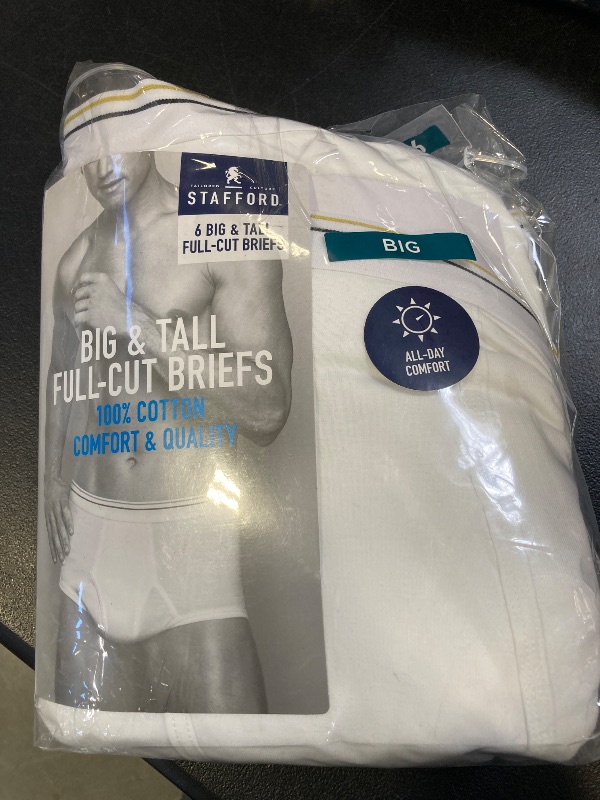 Photo 1 of Stafford Full-Cut Men's Big and Tall 6 Pack Briefs - Size 56