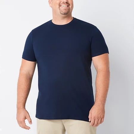 Photo 1 of St. John's Bay Super Soft Big and Tall Men's Crew Neck Short Sleeve Moisture Wicking T-Shirt, 3x-large, Blue