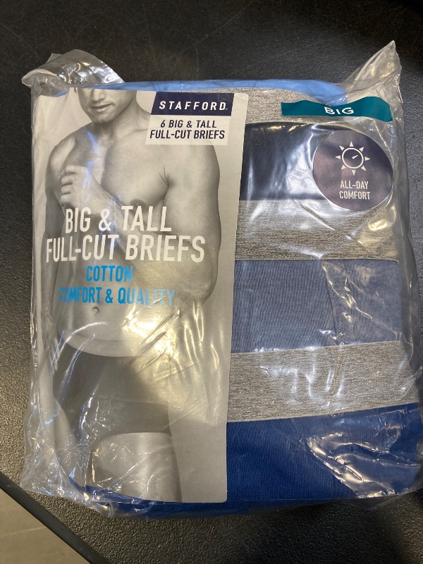 Photo 1 of Stafford Full-Cut Men's Big and Tall 6 Pack Briefs - size 50 
