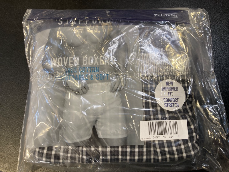Photo 1 of Stafford Woven Men's 4 Pack Boxers, Large, Black
