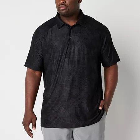 Photo 1 of Xersion Activated Cooling Big and Tall Men's Regular Fit Short Sleeve Polo Shirt, 3x-large, Black