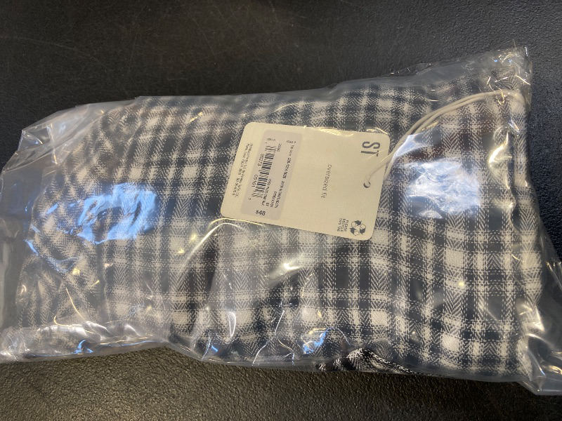 Photo 1 of A.n.a Tall Women's Long Sleeve Flannel Shirt, Small Tall, Black
