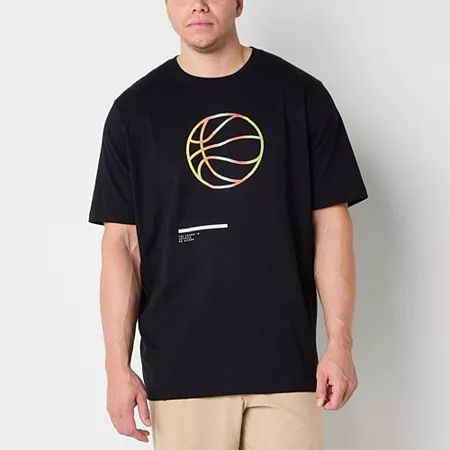 Photo 1 of Xersion Big and Tall Men's Crew Neck Short Sleeve Graphic T-Shirt, 4x-large Tall, Black