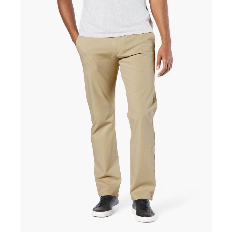 Photo 1 of Dockers Ultimate Chino with Smart 360 Flex Men's Comfort Waistband Straight Straight Fit Flat Front Pant, 36 x 29, Beige
