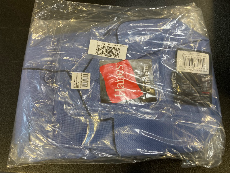 Photo 1 of Hanes Men's Pajama Set - Medium Blue
