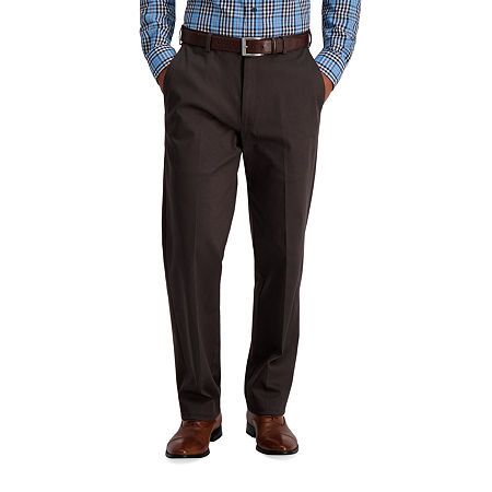 Photo 1 of Haggar Men's Iron Free Premium Khaki Classic-Fit Flat-Front Pant - Espresso - 36W x 30L
