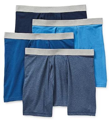 Photo 1 of Stafford Cotton Men's Big and Tall 4 Pack Boxer Briefs - 3XL
