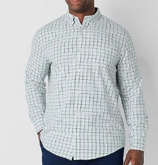 Photo 1 of St. John's Bay Performance Oxford Big and Tall Men's Classic Fit Long Sleeve Button-Down Shirt - 1XLT
