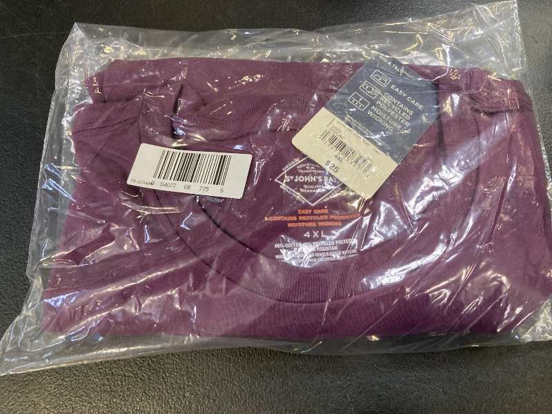 Photo 1 of St. John's Bay Super Soft Big and Tall Men's Crew Neck Short Sleeve T-Shirt, 4x-large, Purple
