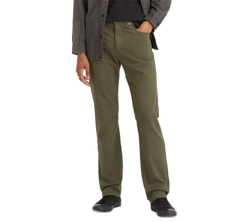 Photo 1 of Men's Levi's 505 Regular Fit Stretch Jeans, Size: 34 X 32, Olive Black 
