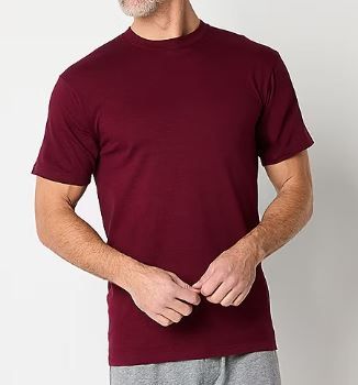 Photo 1 of Stafford Heavyweight Men's 3 Pack Short Sleeve Crew Neck T-Shirt Cherry - 3XL
