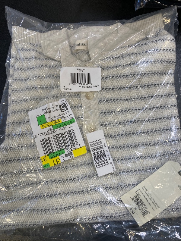 Photo 1 of Mutual Weave Men's Regular Fit Short Sleeve Polo Shirt, Medium, White
