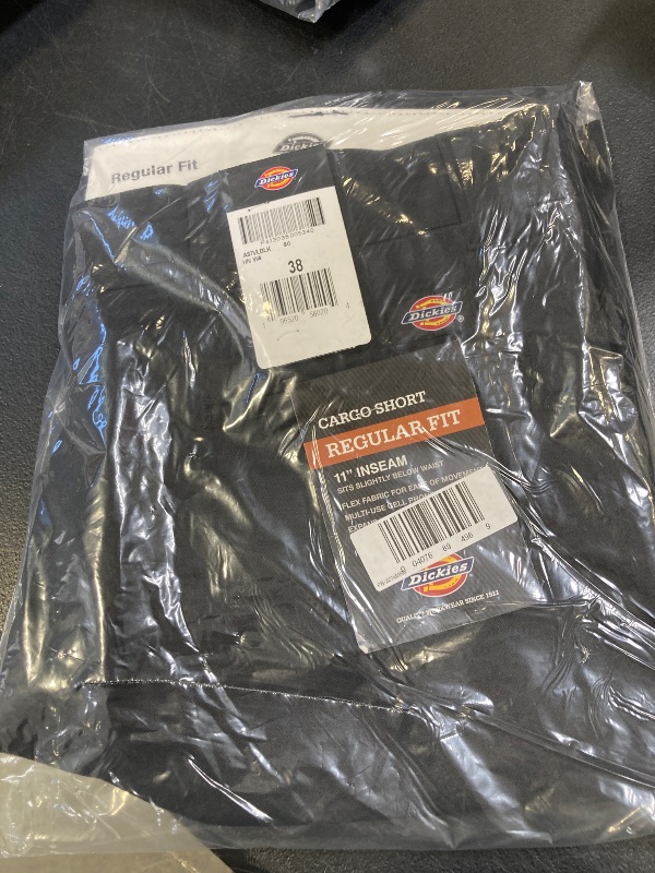 Photo 1 of Dickies Flex Men's 11" Cargo Short, 38, Black
