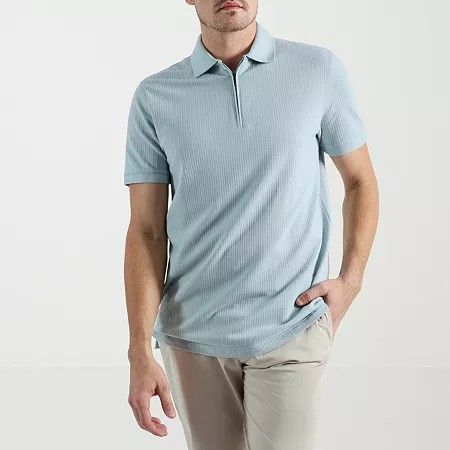Photo 1 of Haggar Houndstooth Men's Regular Fit Short Sleeve Polo Shirt, XXL, Green