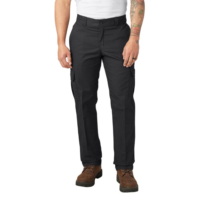 Photo 1 of Dickies Flex Slim Fit Straight Leg Cargo Pant, 36 x 32, Black
