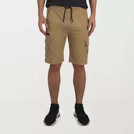 Photo 1 of Akademiks Men's 10 1/2" Drawstring Waist Cargo Short, Medium, Beige