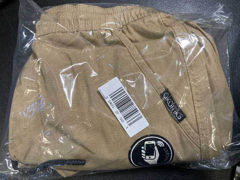 Photo 1 of Akademiks Men's 10 1/2" Drawstring Waist Cargo Short, Medium, Beige
