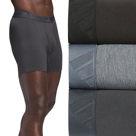 Photo 1 of Adidas Luxe Comfort Men's 3 Pack Boxer Briefs, Small, Gray

