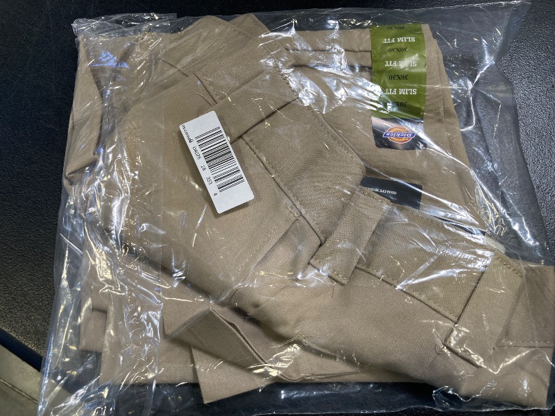 Photo 1 of Dickies Slim Fit Tapered Leg Multi-Use Pocket Work Pants, Desert Sand, 30 X 30