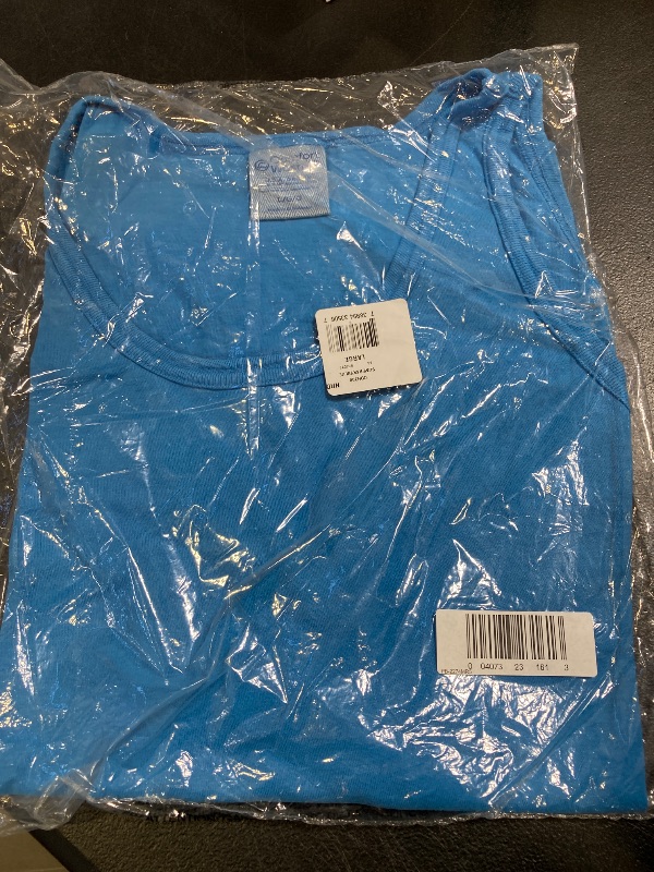Photo 1 of Hanes Unisex Garment Dyed Cotton Tank Summer Sky Blue L
