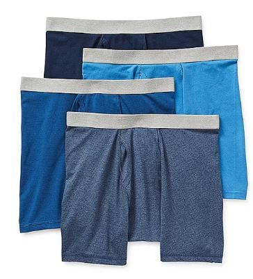Photo 1 of Stafford Cotton Men's Big and Tall 4 Pack Boxer Briefs - 3XL 