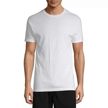 Photo 1 of Stafford Dry + Cool Men's 4 Pack Short Sleeve Crew Neck Moisture Wicking T-Shirt, Medium, White