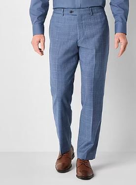 Photo 1 of Stafford Men's Plaid Classic Fit Flat Front Suit Pant - 40 X 29
