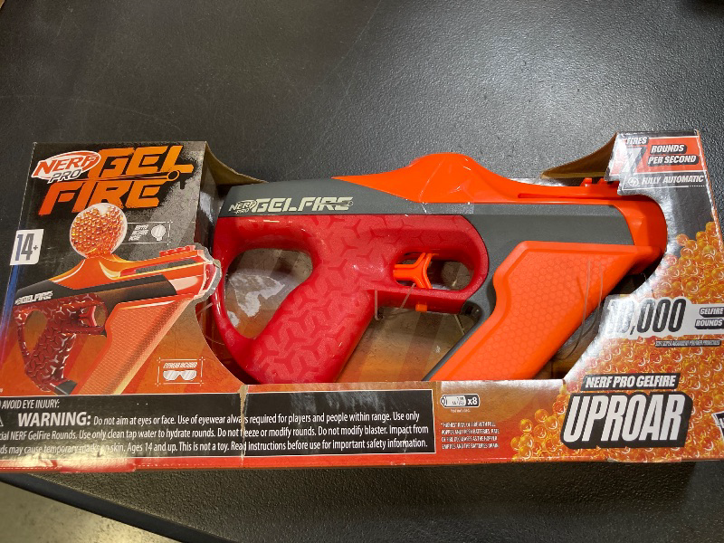 Photo 1 of Nerf Pro Gelfire Uproar Full Auto Blaster, 150 FPS, 10,000 Gelfire Rounds, 400 Round Hopper, Eyewear, Ages 14+