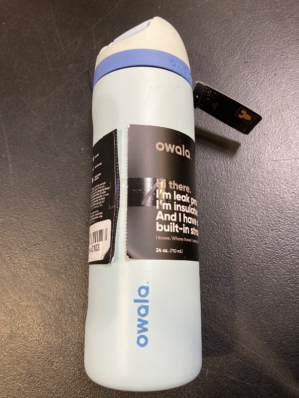 Photo 1 of Owala FreeSip Stainless Steel Water Bottle, 24oz Blue