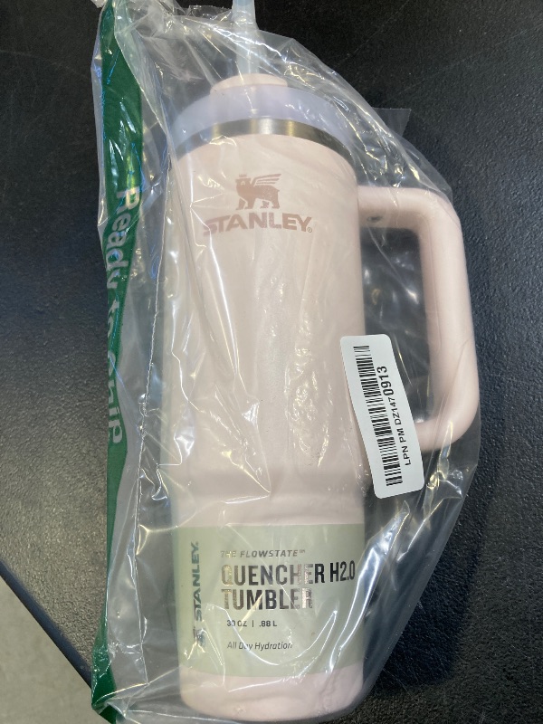 Photo 1 of Stanley Quencher H2.0 Tumbler with Handle and Straw 30 oz | Flowstate 3-Position Lid | Cup Holder Compatible for Travel | Insulated Stainless Steel Cup | BPA-Free | Rose Quartz 2.0