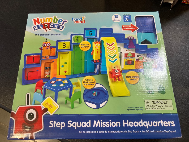 Photo 1 of hand2mind Number blocks Super Secret Step Squad Headquarters Play Set, Toddler Doll House, Clubhouse Dollhouse, Action Figure House, Cartoon Character Toys, Imaginative Toys