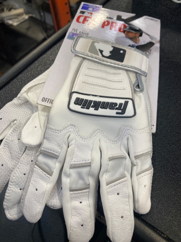 Photo 1 of Franklin Sports MLB CFX Bro Batting Gloves Pearl/White Youth Small