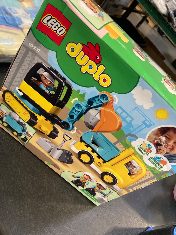 Photo 1 of LEGO DUPLO Town Truck & Tracked Excavator Toddler Building Blocks - Learning & Education Construction Toys for Preschool - Birthday Gift for 2-3 Year Old Boys & Girls - 10931