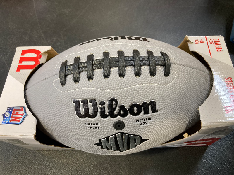 Photo 1 of Wilson NFL MVP Football - PeeWee Size, Grey