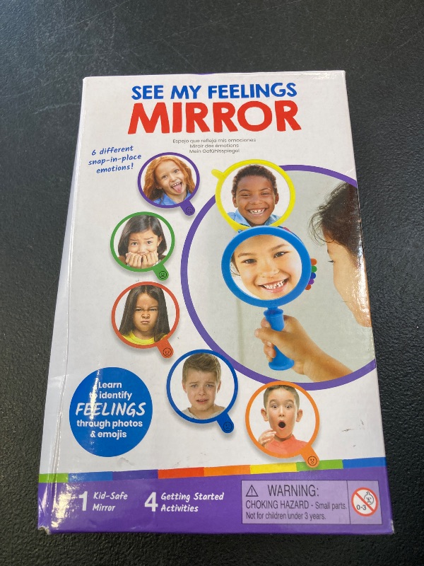 Photo 1 of hand2mind See My Feelings Mirror, Play Therapy Toys, Mindfulness for Kids, Emotional Regulation for Kids, Social Emotional Learning Activities, Calm Down Corner Supplies, Calming Corner (Set of 1)