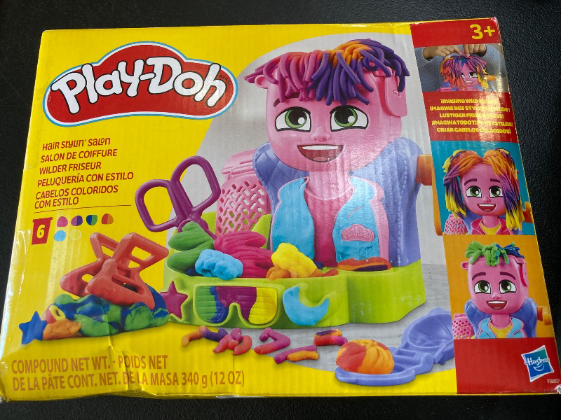 Photo 1 of Play-Doh Hair Stylin' Salon Playset with 6 Cans, Pretend Play Toys for Girls and Boys Ages 3 and Up