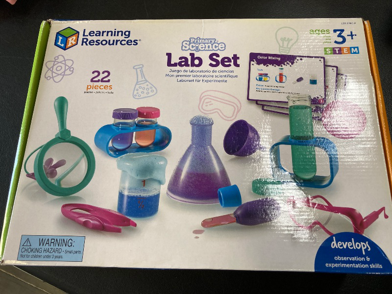 Photo 1 of Learning Resources Primary Science Lab Set Pink, Science Kits for Kids, Experiments for Kids, stem Toys for Kids, 22 Pieces, Ages 3+