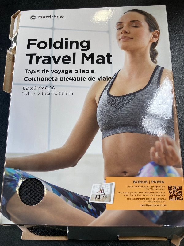 Photo 1 of Merrithew Folding Travel Mat, Gray, 0.06"/1.4 mm