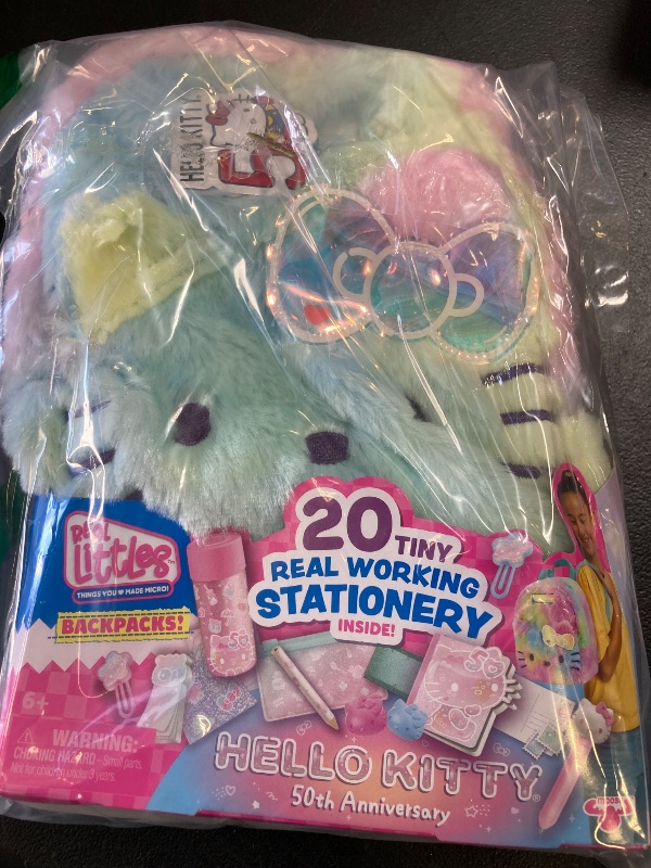 Photo 1 of REAL LITTLES - Hello Kitty 50th Anniversary Big Backpack, Hello Kitty and Friends, Backpacks with 20 Hello Kitty Working Collectible Surprises Inside! 7.09w x 3.15d x 9.25h Inches
