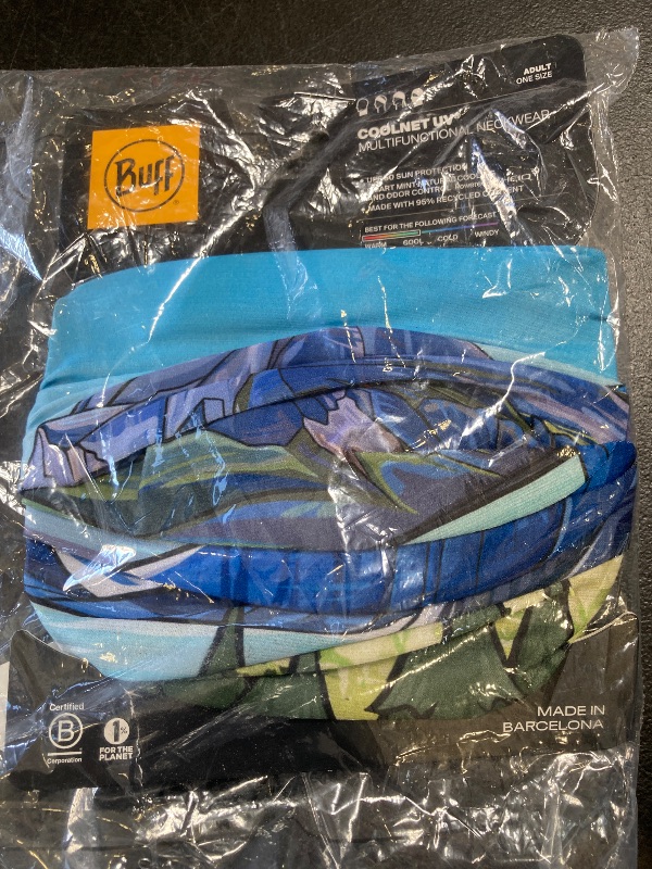 Photo 1 of BUFF CoolNet UV Neck Gaiter, UPF 50 Sun Protection, Breathable, Cooling Bandana, Versatile, Quick Dry Face Mask, Glacier National Park, Adult Size