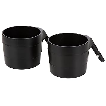 Photo 1 of Diono Car Seat Cup Holders for Radian and Everett Car Seats, Pack of 2 Cup Holders, Black
