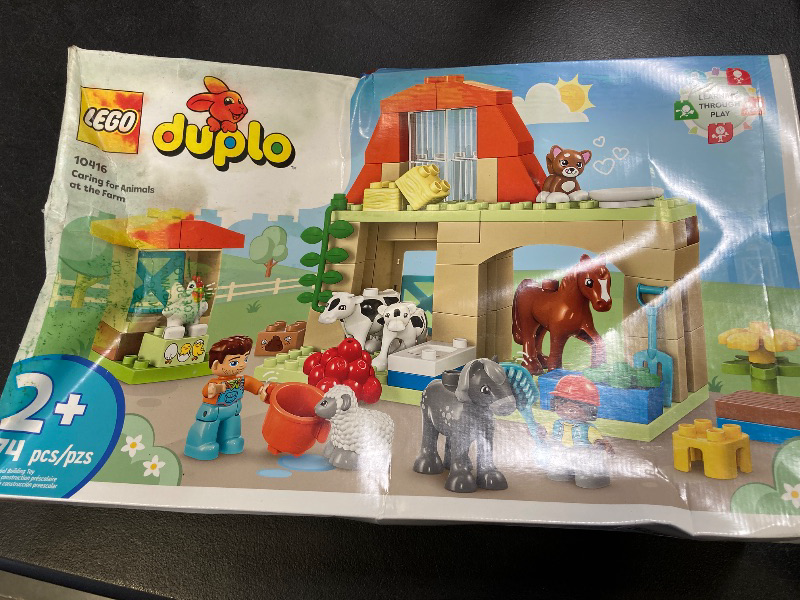 Photo 1 of LEGO DUPLO Town Caring for Animals at The Farm Building Toys Playset - Learning, Educational Toys for Toddlers & Preschool, Ages 2+ - Building Blocks for Pretend Play Set W/Animal Figures - 10416