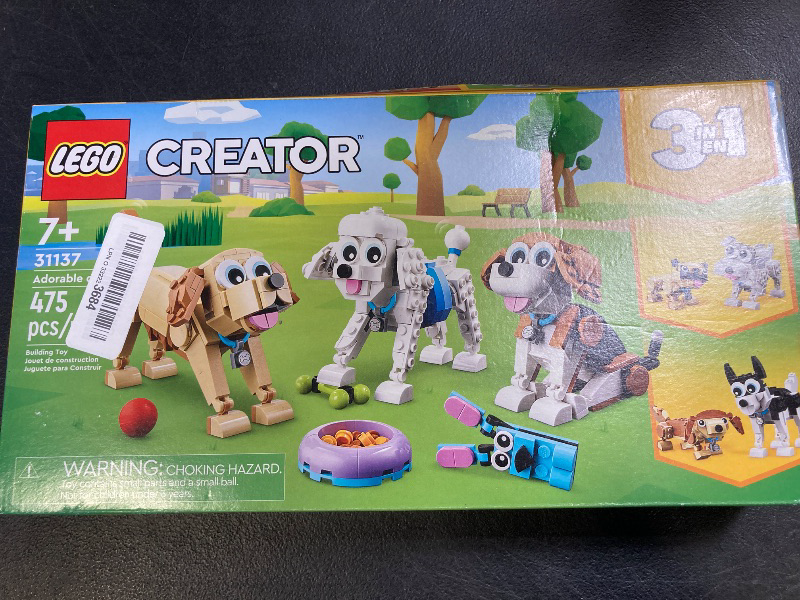 Photo 1 of LEGO Creator 3 in 1 Adorable Dogs Building Toy Set, Gift for Dog Lovers, Featuring Dachshund, Beagle, Pug, Poodle, Husky, and Labrador Figures for Kids 7 and Up, 31137