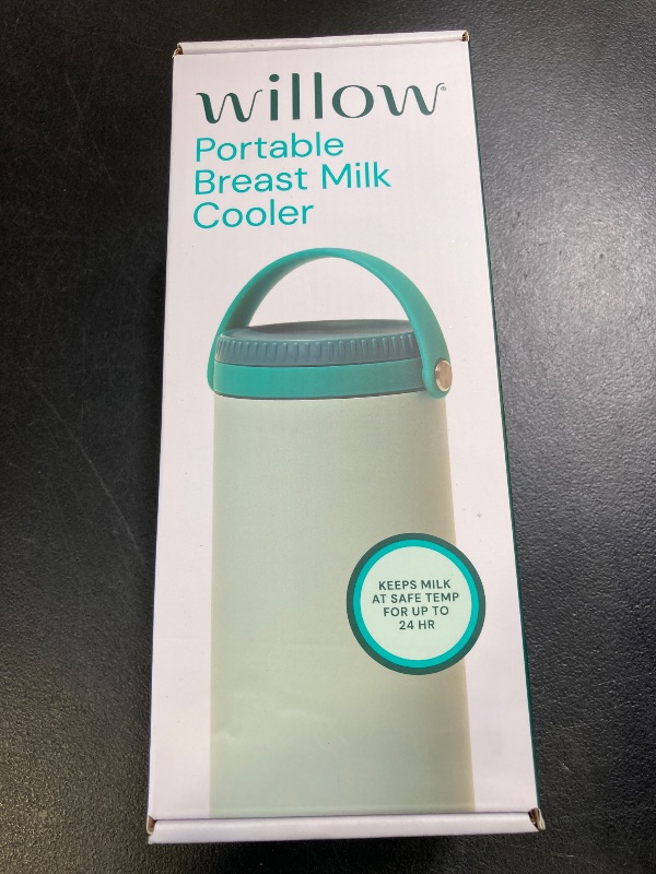 Photo 1 of Willow - Portable Breastmilk Cooler - Keeps Breast Milk Cold for 24 Hours - Stainless Steel - Insulated - Reuseable - Breastfeeding Essentials - Storage Container w/Gel Ice Pack - Teal- 16oz