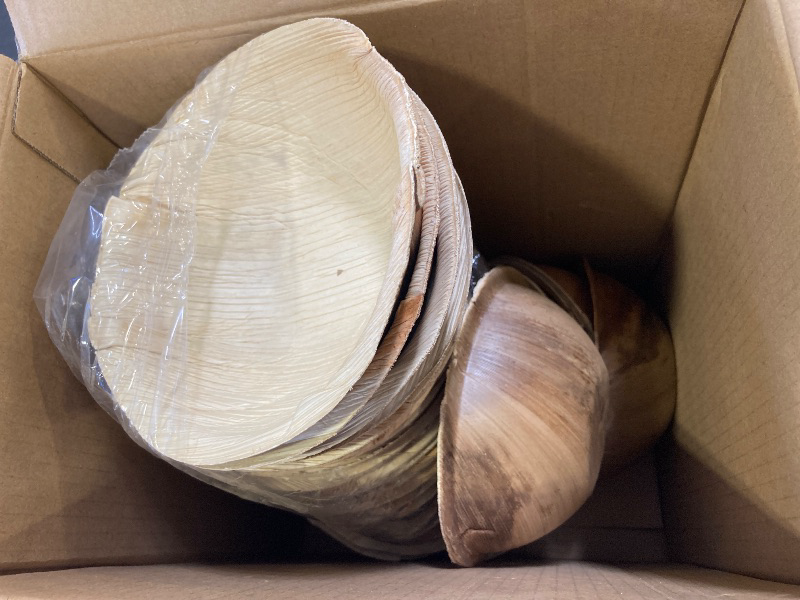 Photo 1 of ECO SOUL 100% Compostable Mini Palm Leaf Bowls 4 Inch 5 Oz Disposable Square Bamboo Bowls [50-Pack] Dessert Bowls Bamboo Style I Heavy Duty Eco-Friendly Sturdy Palm Bowl I Biodegradable Eco

